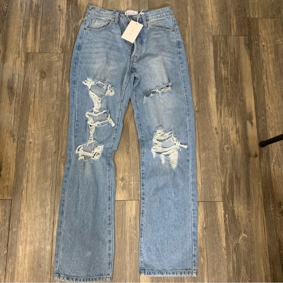 Cello Women's Blue super high rise dad jeans 3 - Picture 2 of 7